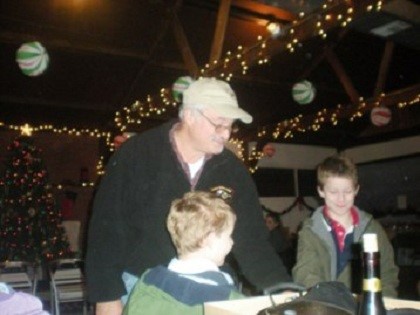 Family at Christmas Party